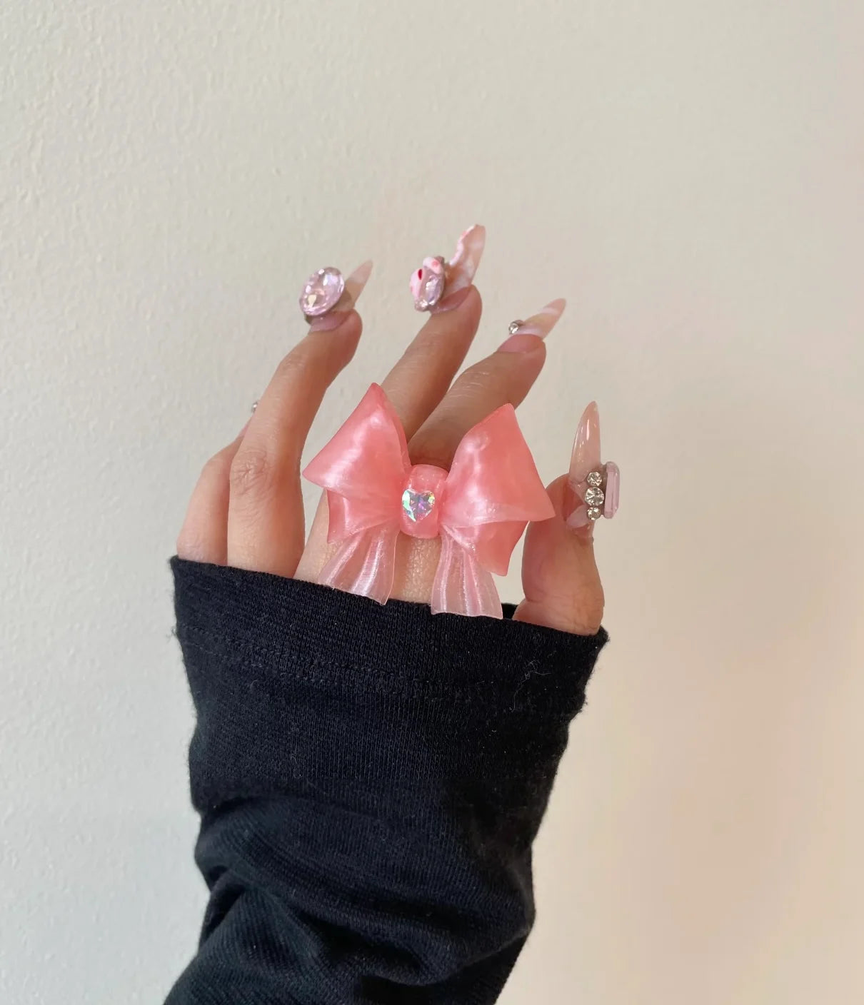 The One1| 3D Candy Pink Bow Ring