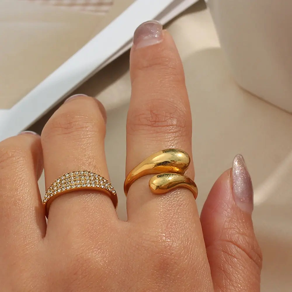 The One1| Waterproof Gold-Tone Serpent Open Ring