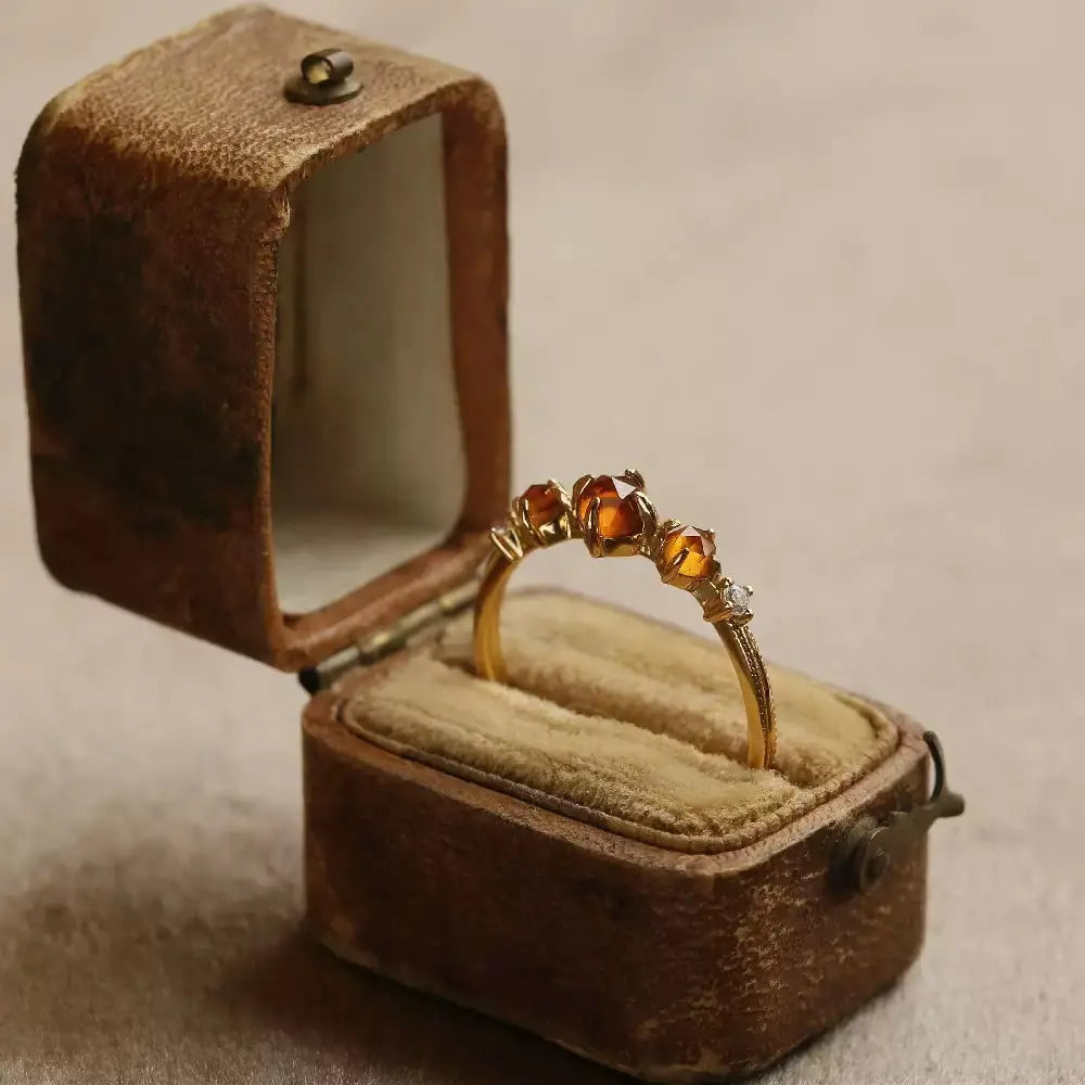 The One1| Orange Garnet Open Ring