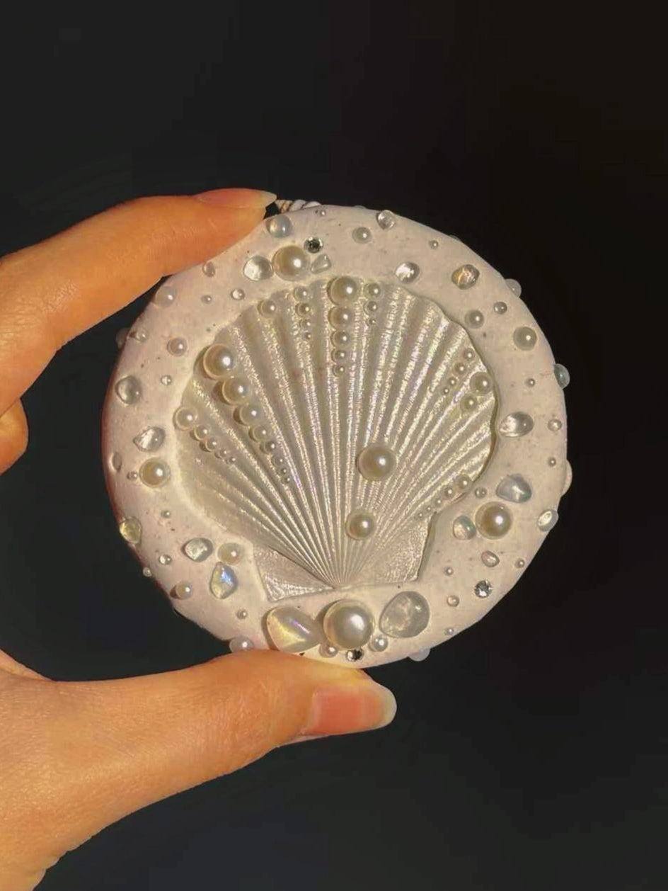 The One1 | Handmade Shell mirror with original white, Summer shell pearl, best gift for her