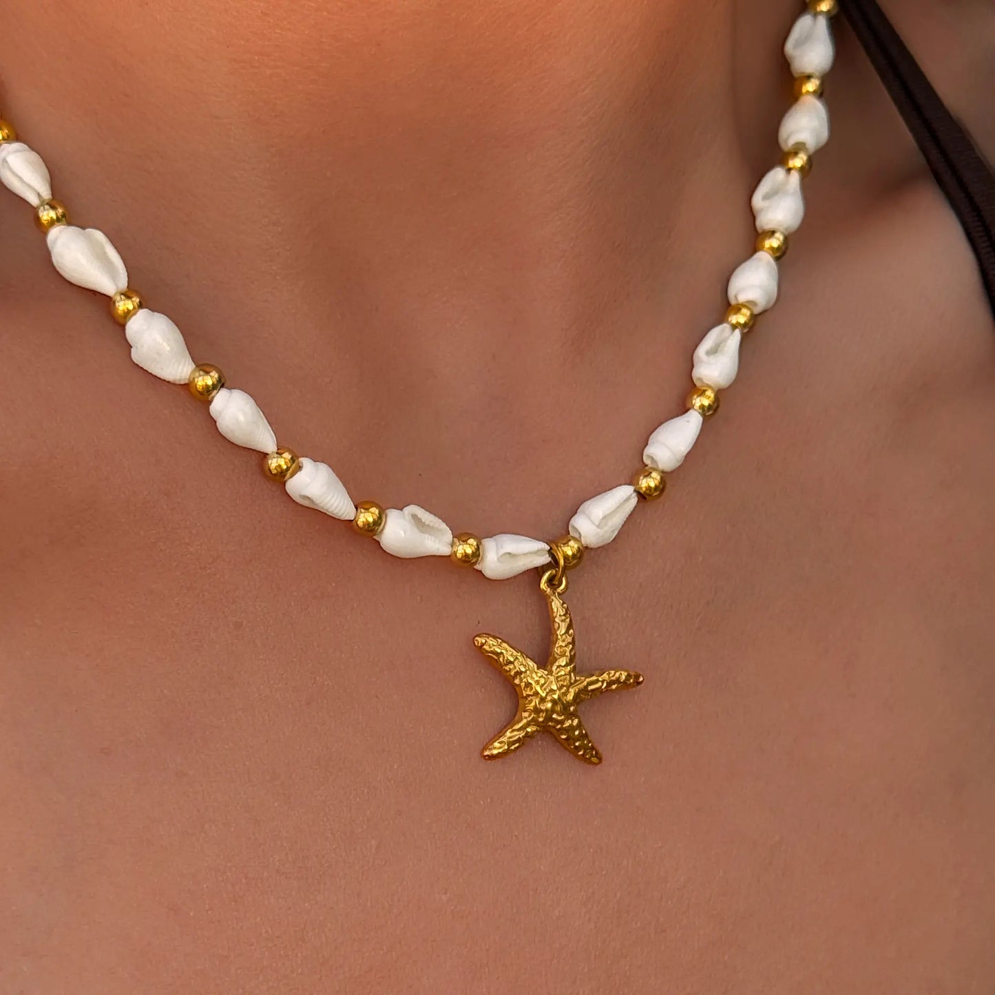 The One1| Conch and Starfish Necklace & Bracelet, Waterproof