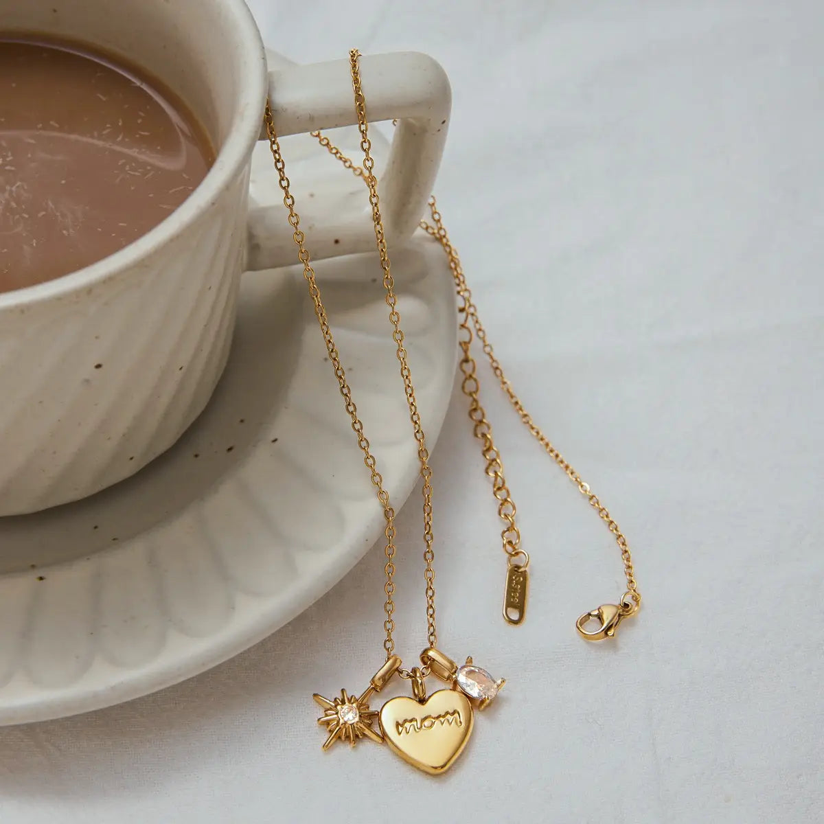 The One1| Waterproof heart necklace for woman, perfect for summer holiday