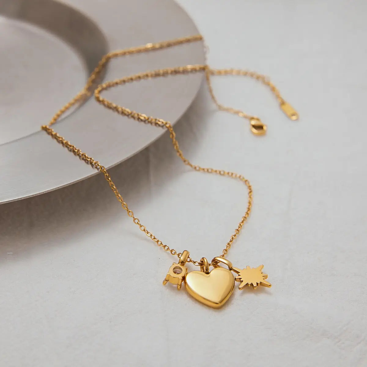 The One1| Waterproof heart necklace for woman, perfect for summer holiday