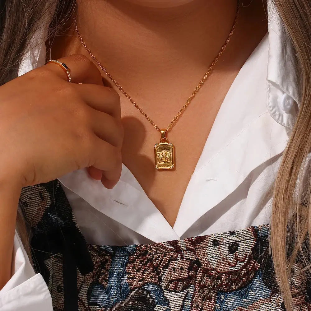 The One1| Angel squared, Cupid and Butterfly necklace for woman