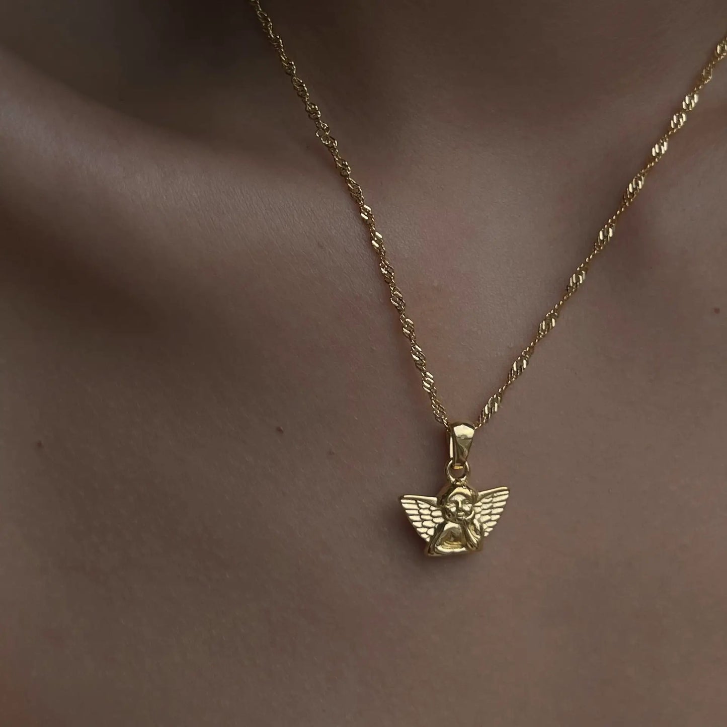 The One1| Angel squared, Cupid and Butterfly necklace for woman