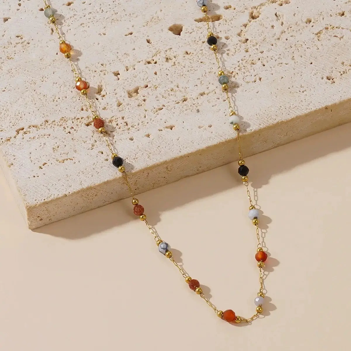 The One1| Dainty Color Bead Chain for woman