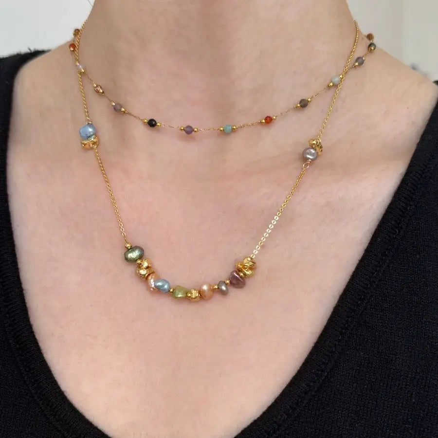 The One1| Dainty Color Bead Chain for woman