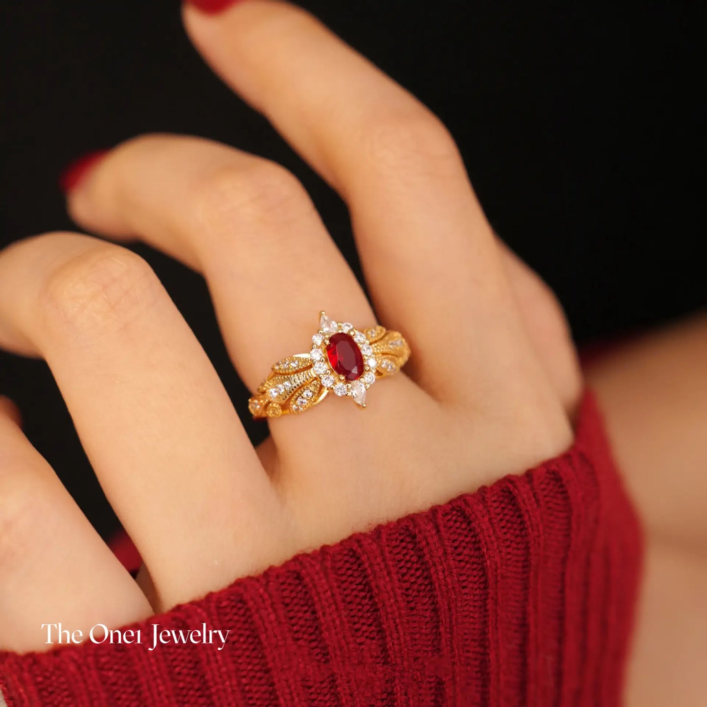 The One1| Vintage Ruby Ring, 18k gold