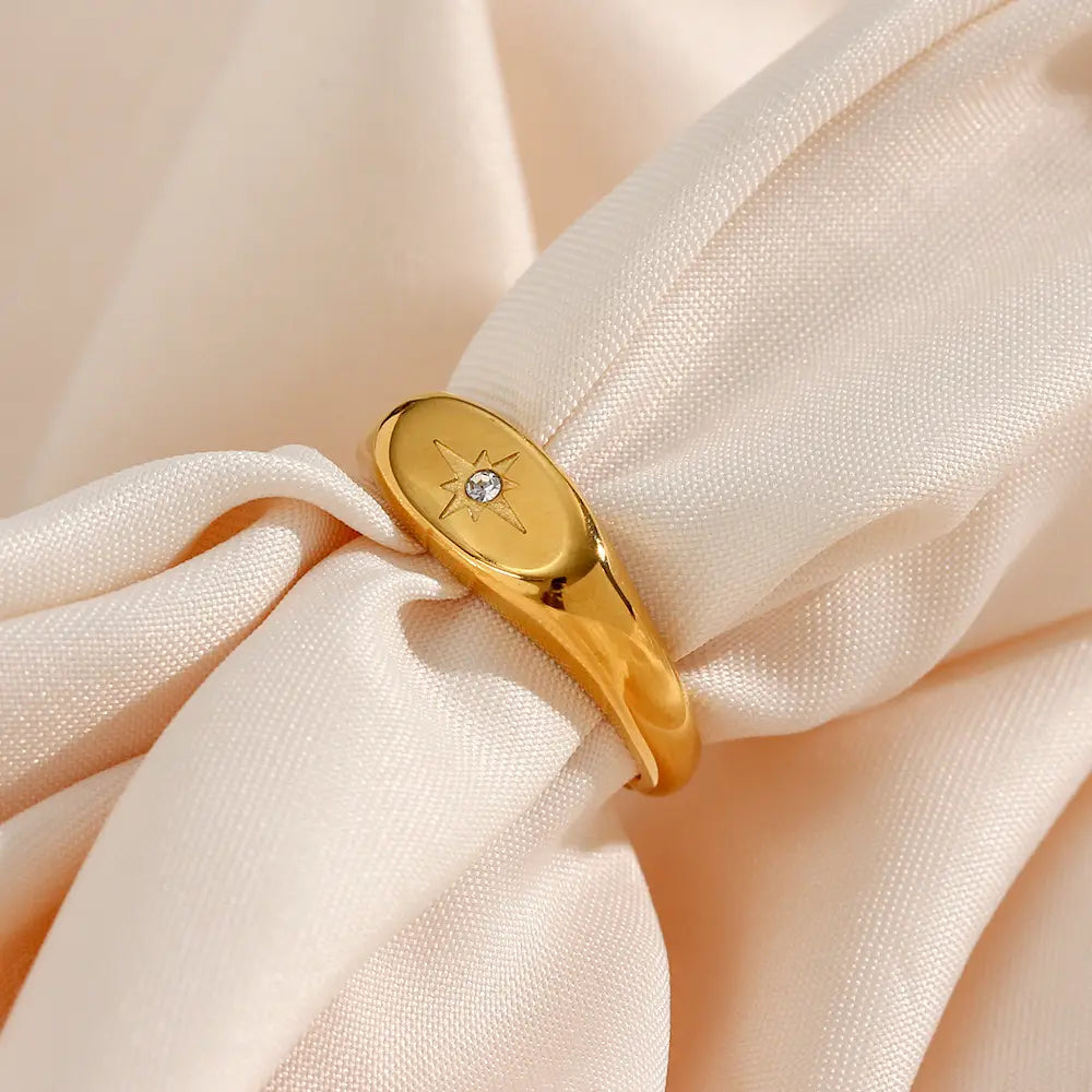 The One1| Eight-Point Star Diamond Ring, Waterproof and Colorfast