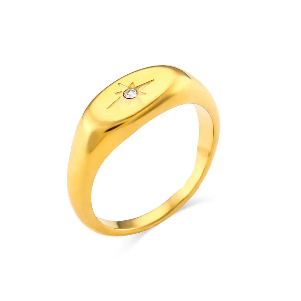 The One1| Eight-Point Star Diamond Ring, Waterproof and Colorfast