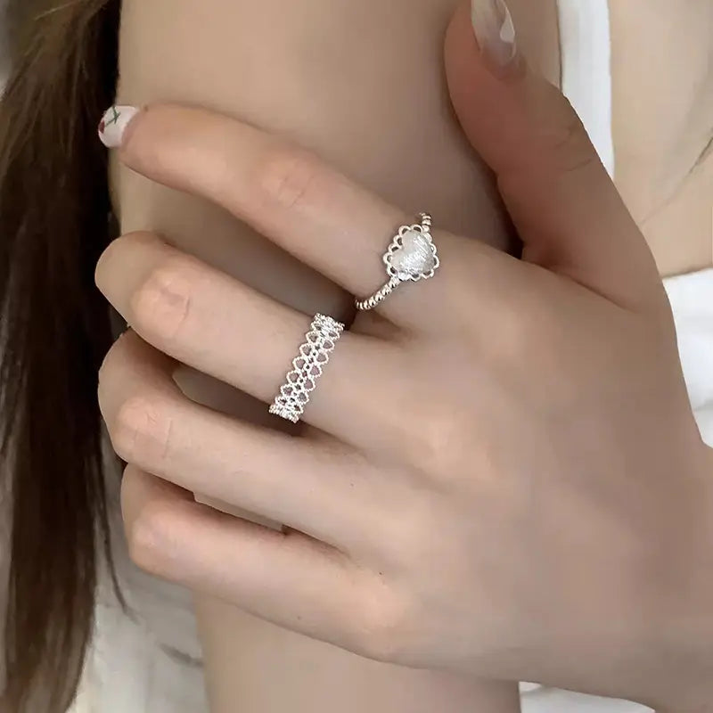 The One1| Sliver Heartlet Ring, Sterling Sliver