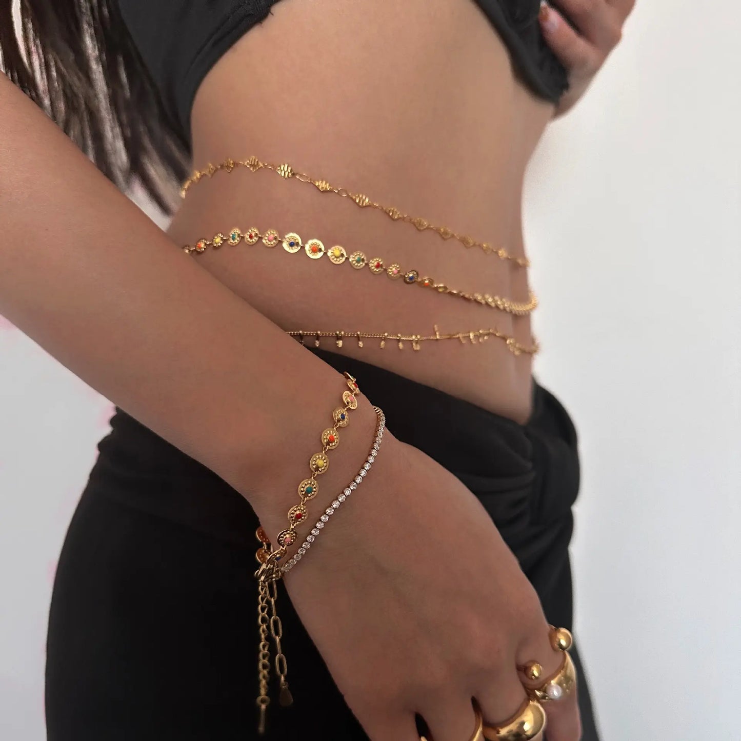 The One1| Rainbow Sun Set, Necklace, Bracelet, Anklet