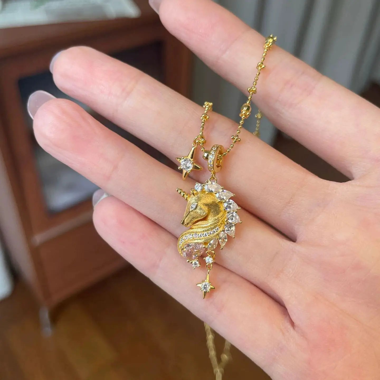 The One1| Pure Sliver Unicorn Diamond Necklace