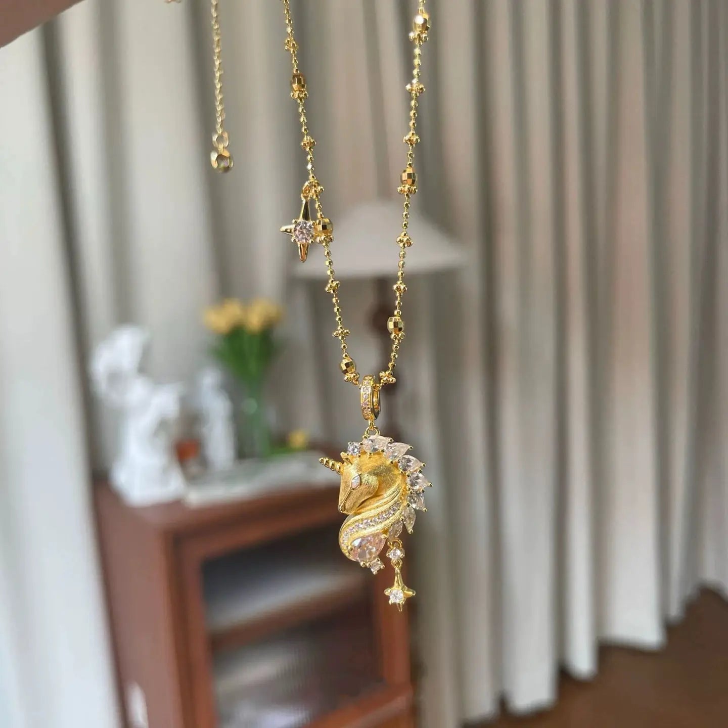 The One1| Pure Sliver Unicorn Diamond Necklace