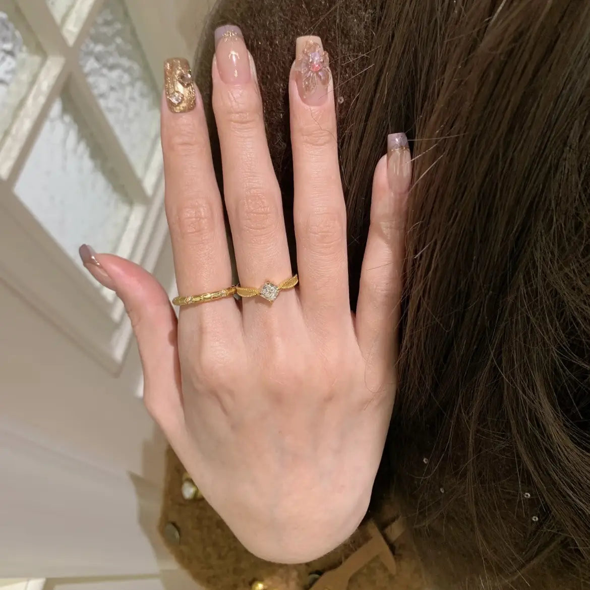 The One1| Vintage Glow Diamond Ring, Gold and Sliver