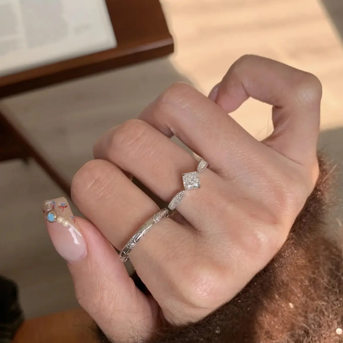 The One1| Vintage Glow Diamond Ring, Gold and Sliver