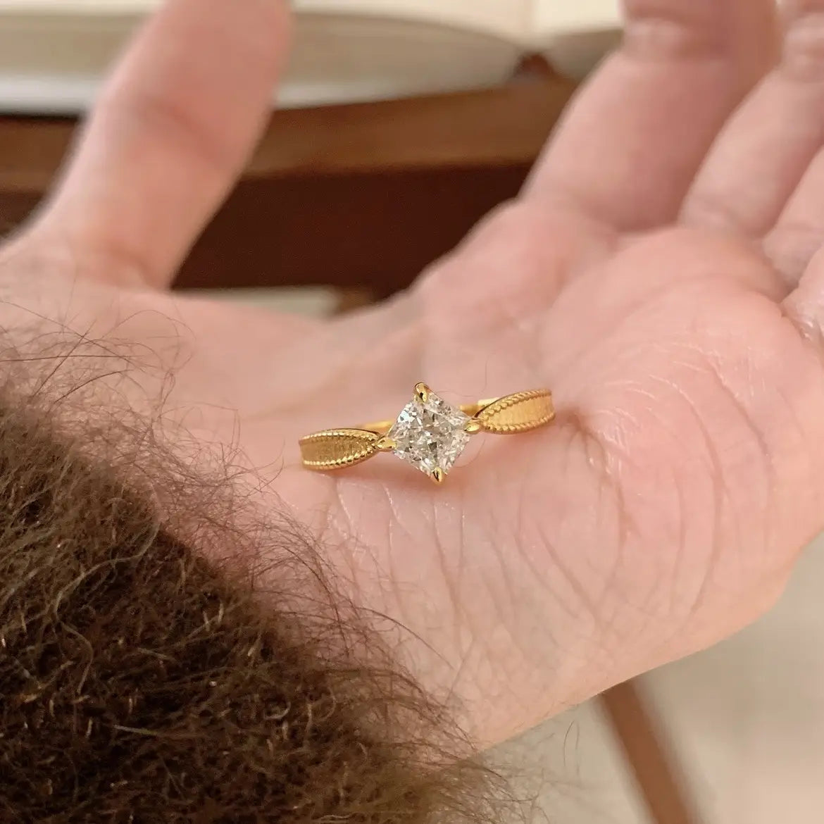 The One1| Vintage Glow Diamond Ring, Gold and Sliver
