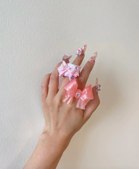 The One1| 3D Candy Pink Bow Ring