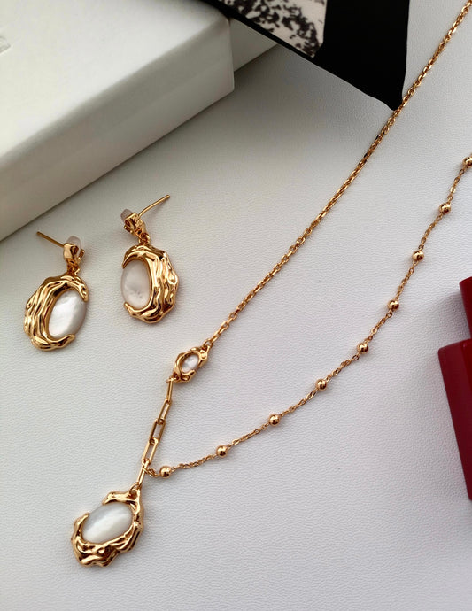 The One1| Pure silver mother-of-pearl necklace for woman