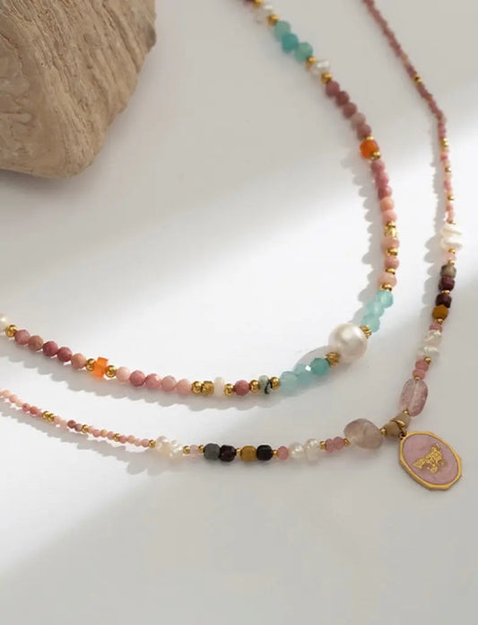 The One1| Colorful Natural Stone Necklace for woman