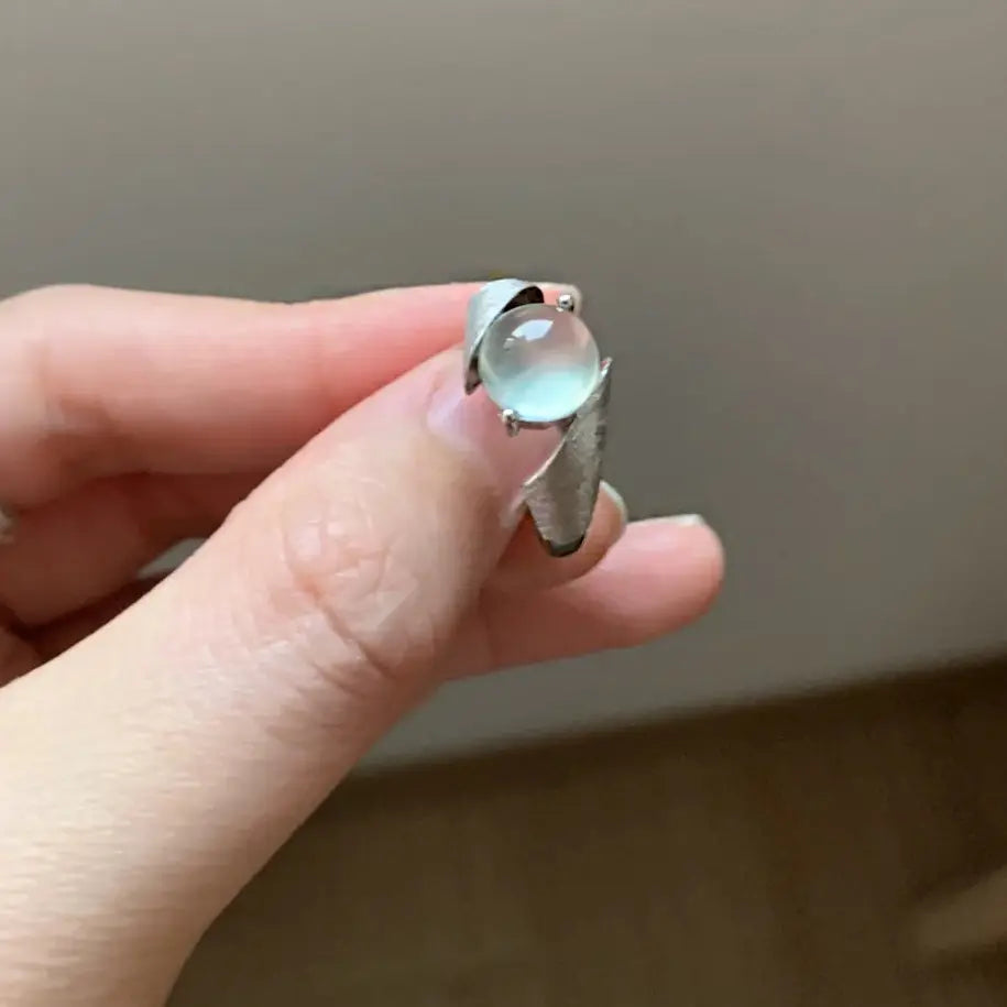 The One1| Sliver Swirl Prehnite Ring
