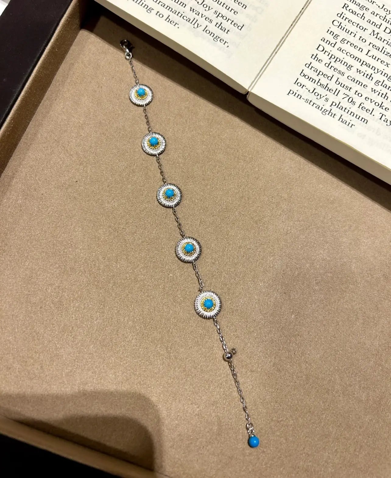 The One1| The One1| Daisy & Turquoise Vintage Bracelet for woman, boho-style