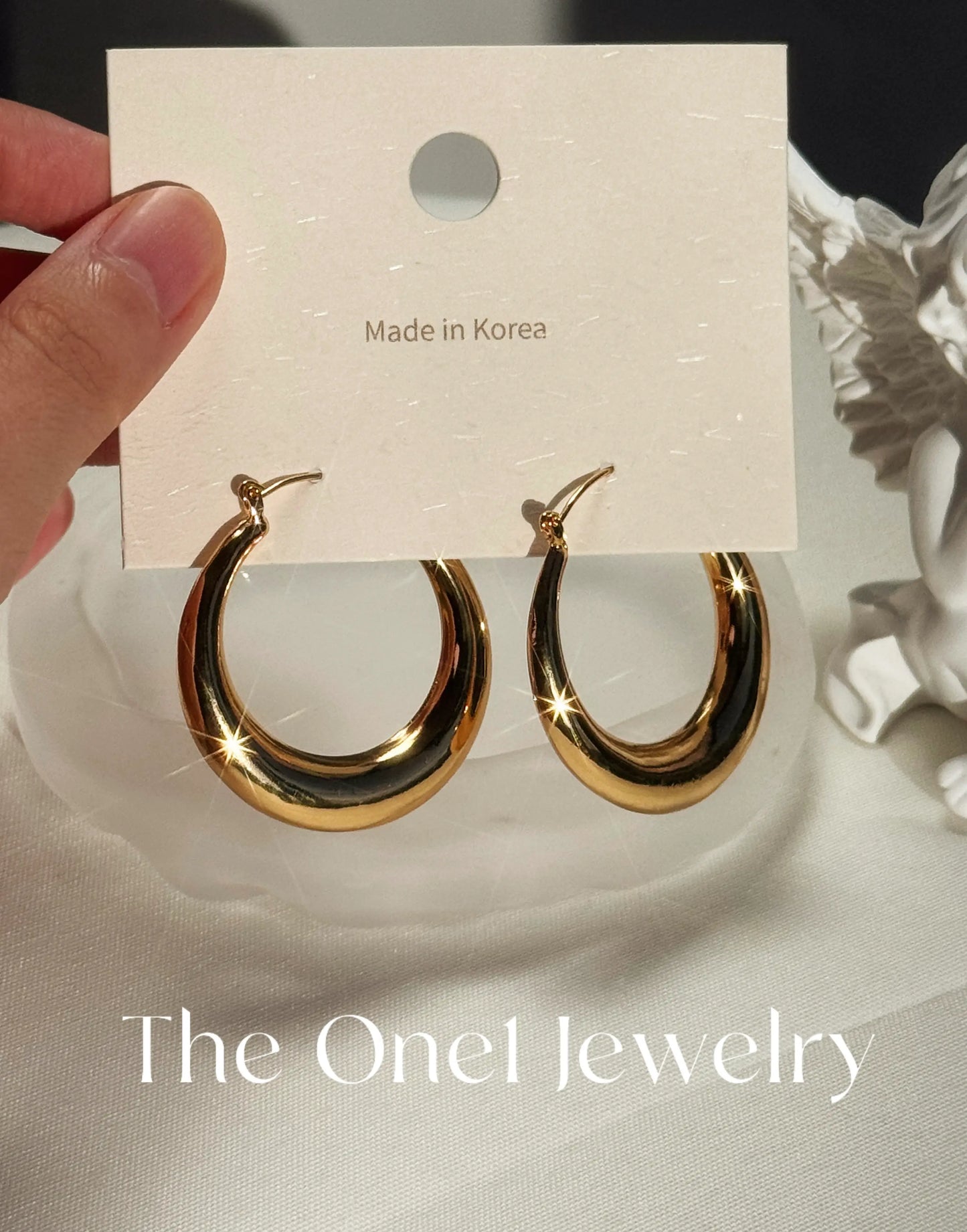 THE ONE1 - 24K Gold Medium Hoop Earrings