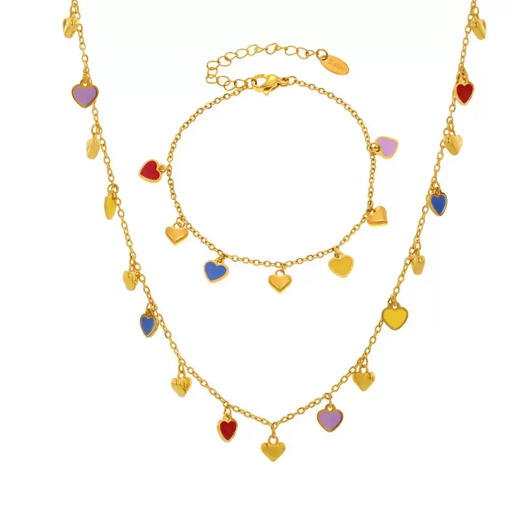 The One1| Love Enamel Tassel Necklace for woman