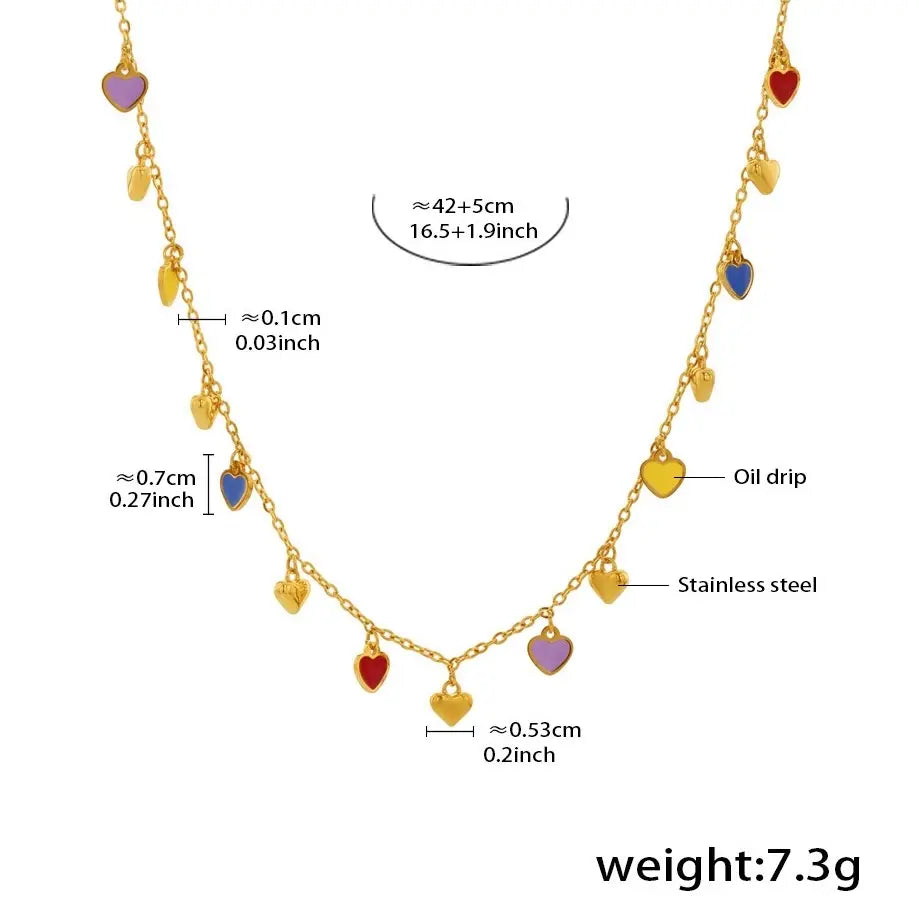 The One1| Love Enamel Tassel Necklace for woman