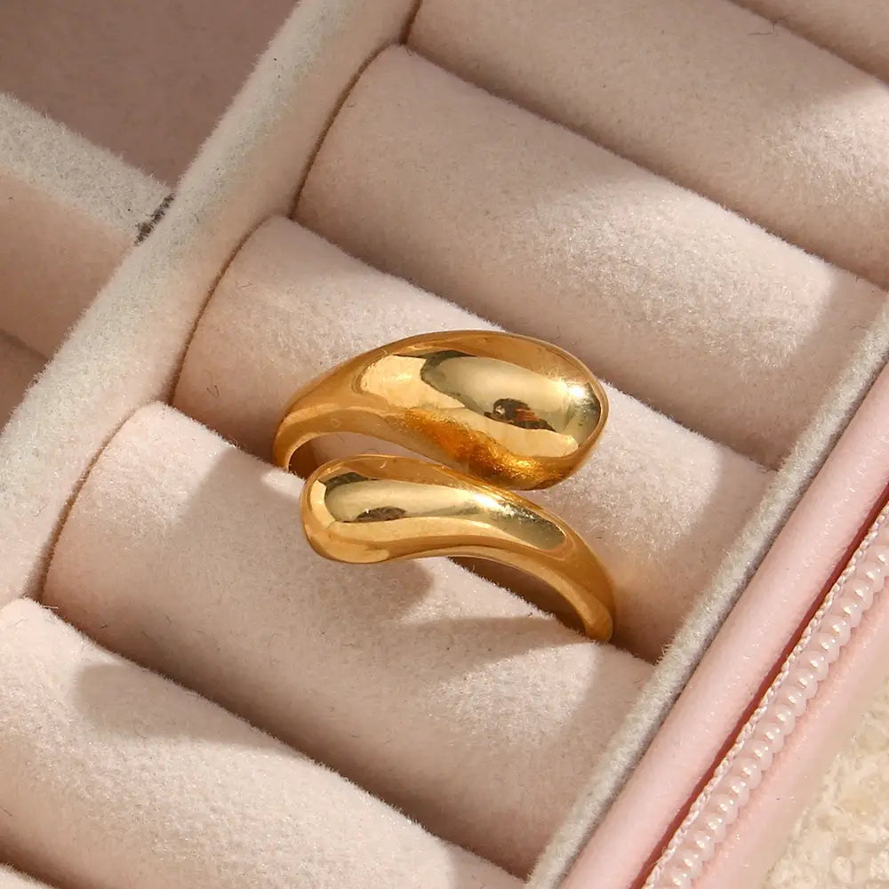 The One1| Waterproof Gold-Tone Serpent Open Ring