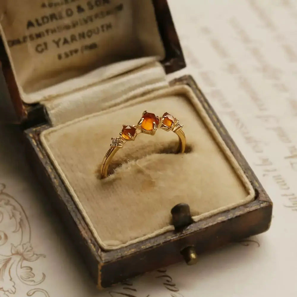 The One1| Orange Garnet Open Ring