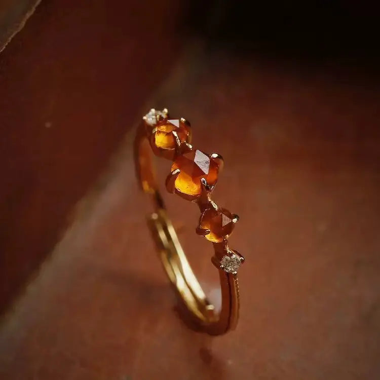 The One1| Orange Garnet Open Ring