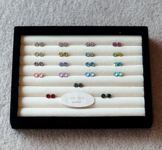 Summer Diamond Studs for woman| Allergy safe/Effortless/18 colorways