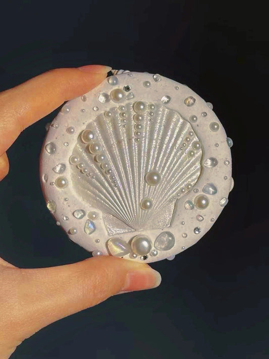 The One1 | Handmade Shell mirror with original white, Summer shell pearl,  best gift for her