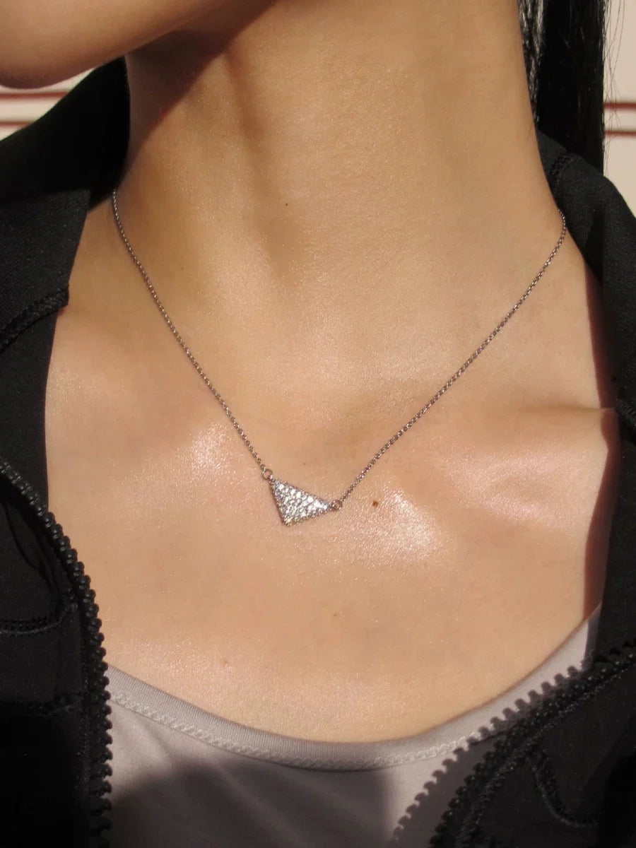The One1| Triangle Diamond Clavicle Necklace for woman