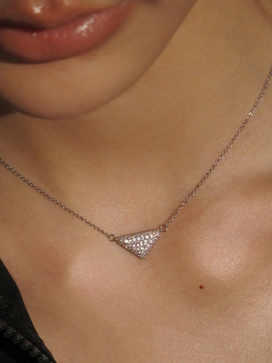 The One1| Triangle Diamond Clavicle Necklace for woman